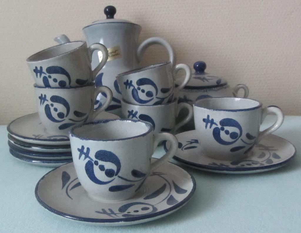 Saint Clement-Koffie servies-14 delig-Restaurantblikvanger ?, Antiek en Kunst, Ophalen of Verzenden