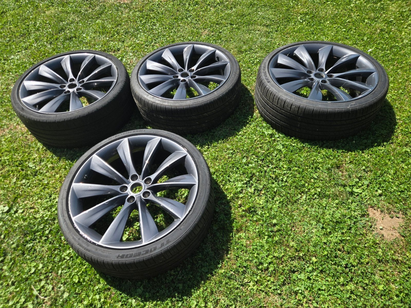Jantes Turbine 21 pouces Tesla Model S, lot de 4 (anthracite, Véhicule de tourisme, 21 pouces, Pneu(s), Enlèvement