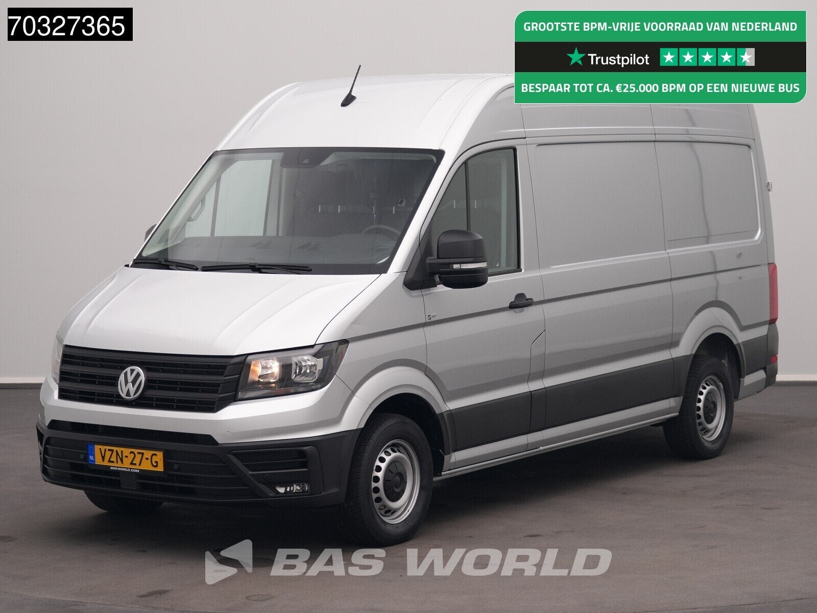 Volkswagen Crafter 140pk L3H3 Trekhaak Navi Airco Cruise Par, Auto's, Stof, Gebruikt, Euro 6, 4 cilinders