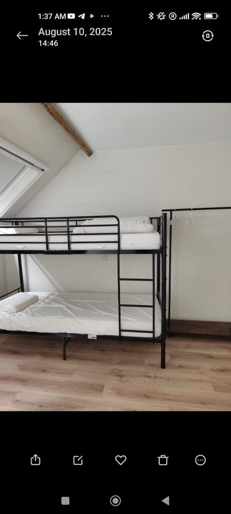 lit superposé ikea, 90 cm, 210 cm, Enlèvement, Métal
