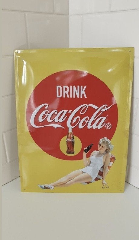 Drink Coca-Cola metalen bord, Ophalen