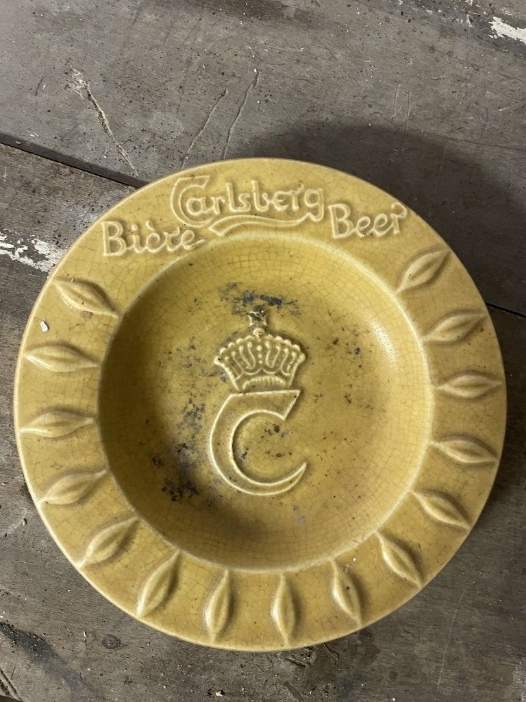 Asbak Carlsberg - 1950, Ophalen of Verzenden, Gebruikt, Asbak