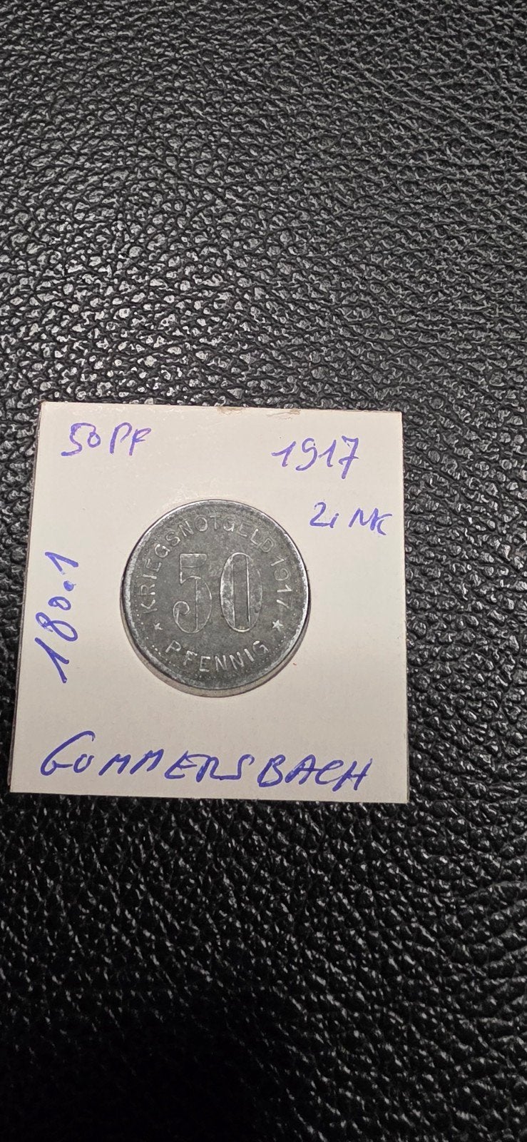 Duits notgeld 50 pfennig 1917 Gummersbach 180.1 zink, Timbres & Monnaies, Monnaies & Billets de banque | Collections, Enlèvement ou Envoi