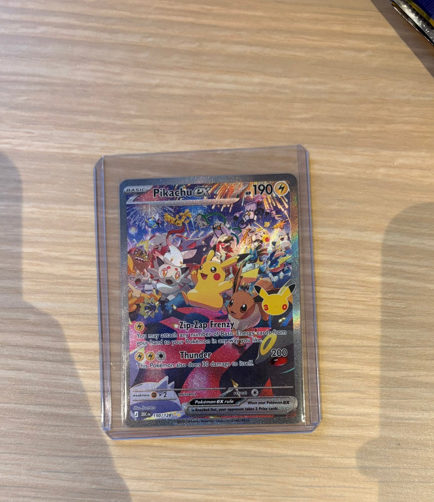 Pikachu EX 30 anniversary, Ophalen of Verzenden, Nieuw, Losse kaart
