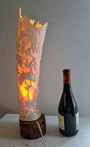 Afrikaanse sculptuurlamp uit Congo, Ophalen, Beeld