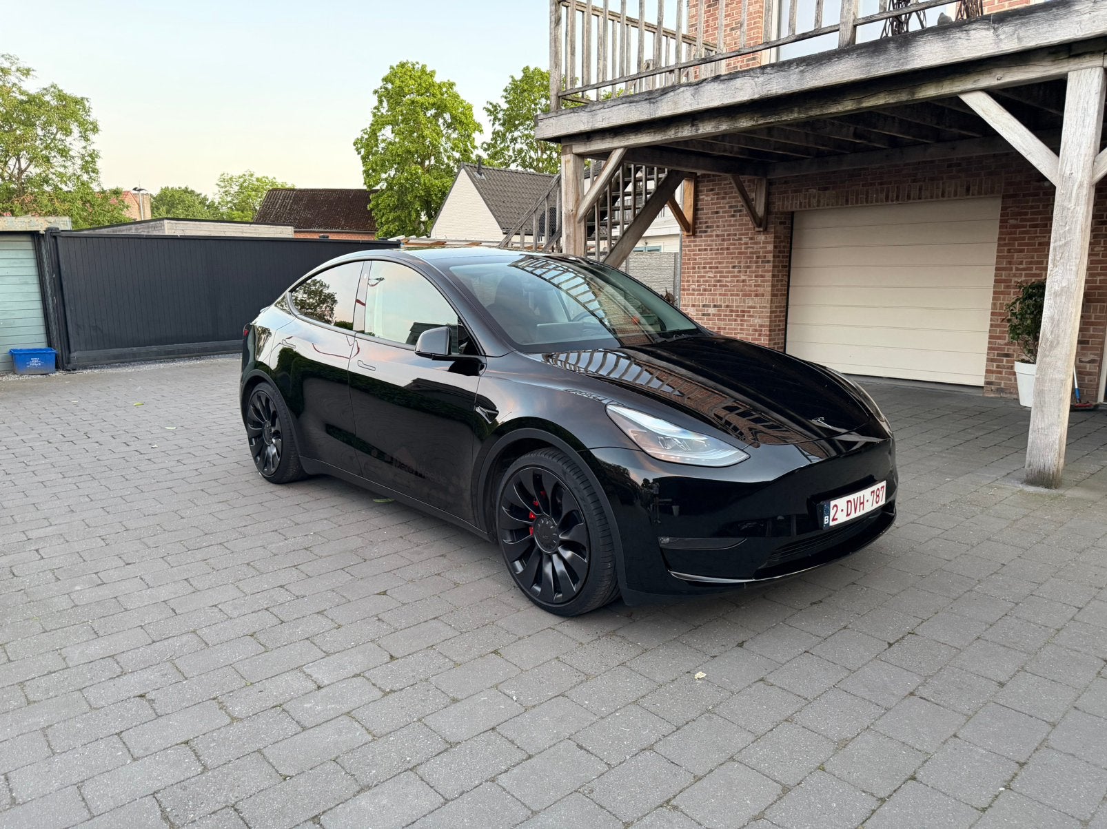 Tesla Model Y Performance, Auto's, Automaat, Zwart, Zwart, Leder