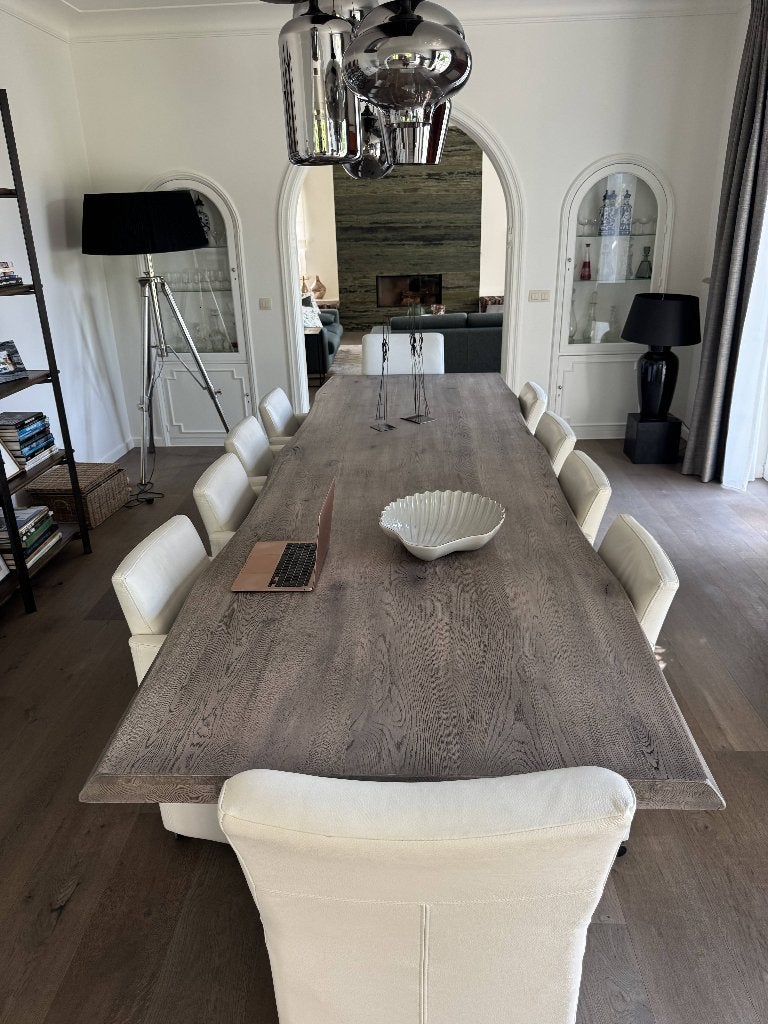 10 lederen eetkamerstoelen – Vastiau Godeau, Maison & Meubles, Chaises, Enlèvement, Tijdloos, Blanc, Cuir