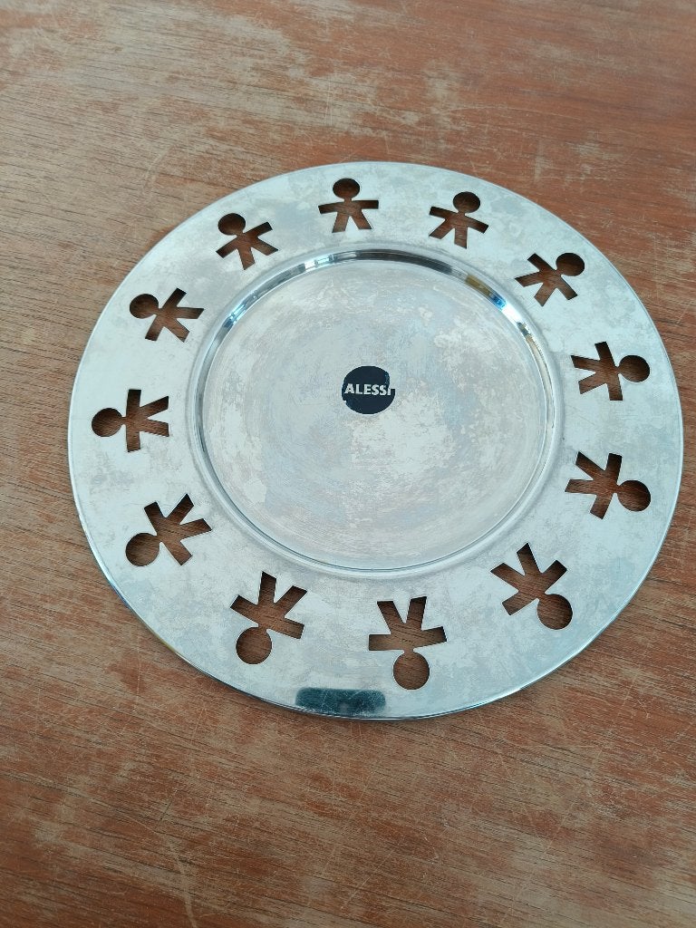 Alessi Girotondo design dienblad in RVS, Overige materialen, Rond, Ophalen of Verzenden, Zo goed als nieuw