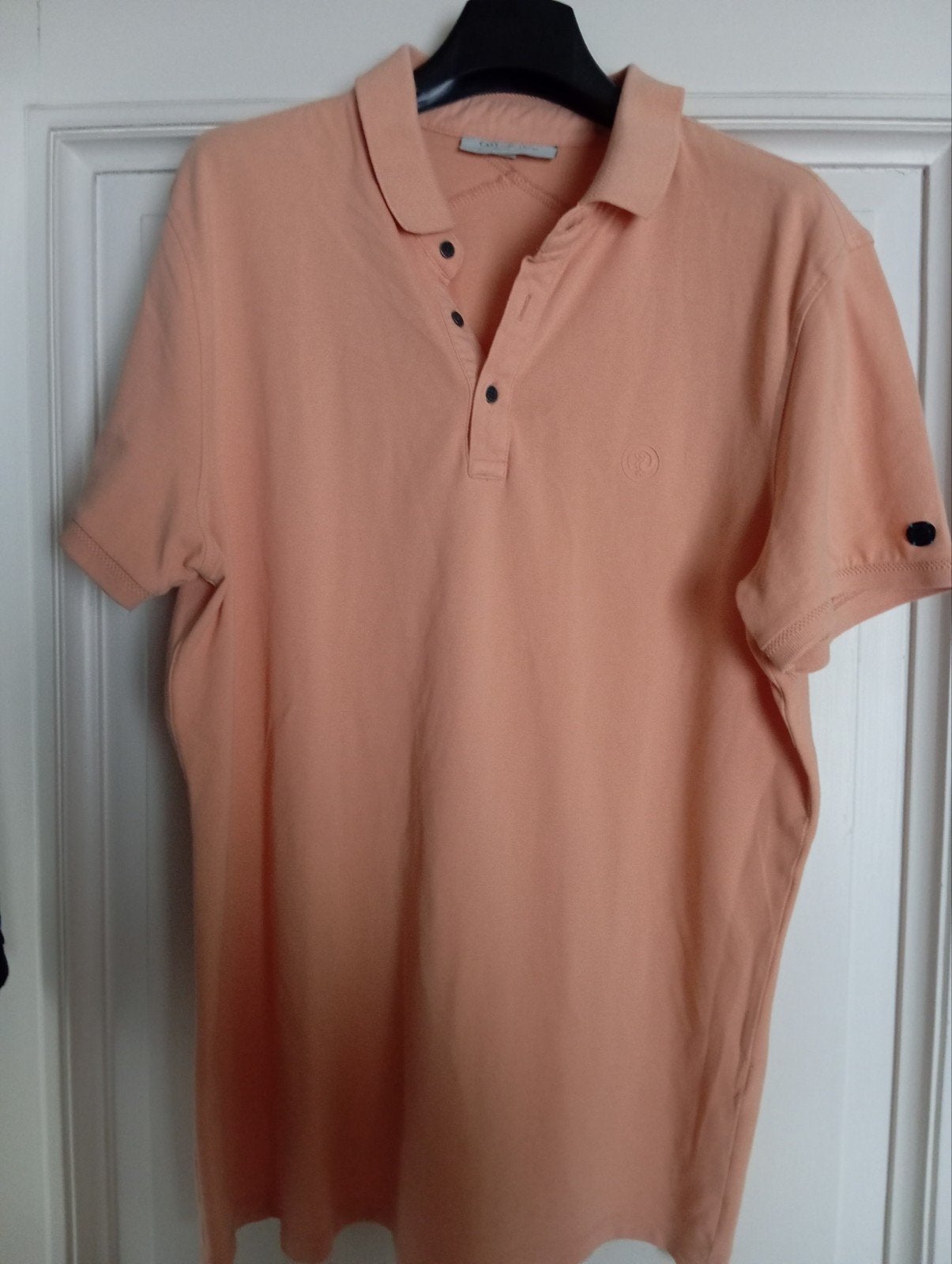 cast iron - zalmroze polo met korte mouwen, maat L, Kleding | Heren, Polo's, Ophalen of Verzenden, Maat 52/54 (L)