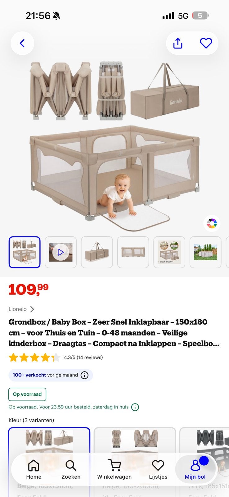 Baby speelbox, Kinderen en Baby's, Overige Kinderen en Baby's, Ophalen, Nieuw