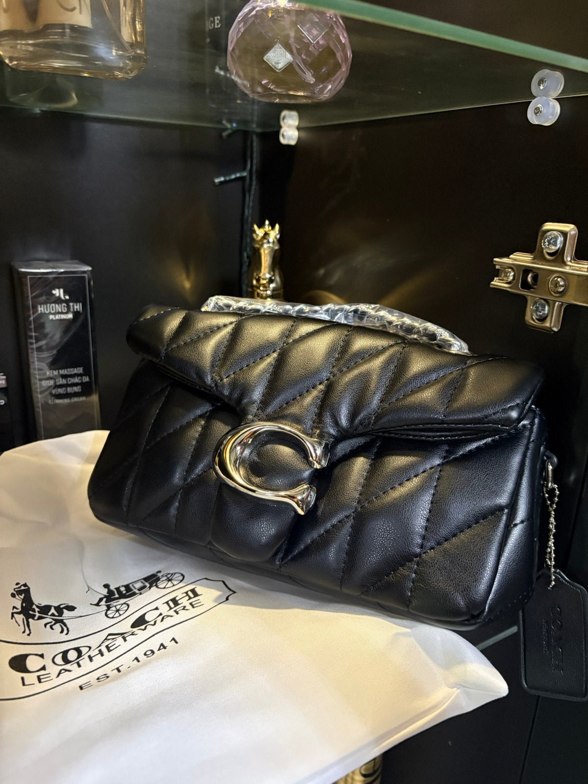 Sac Coach Tabby Matelassé, Bijoux, Sacs & Beauté, Enlèvement ou Envoi, Comme neuf, Noir