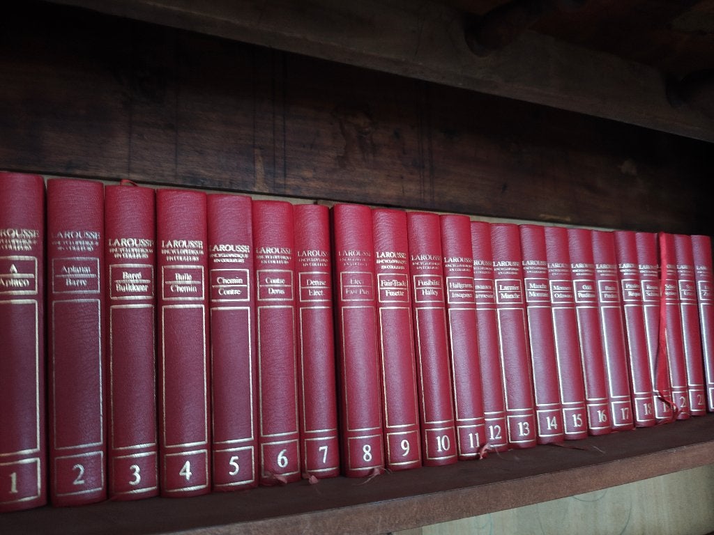 Encyclopédie Larousse 22 volumes – rouge cuir – neuve, Neuf, Série complète, Général, Enlèvement