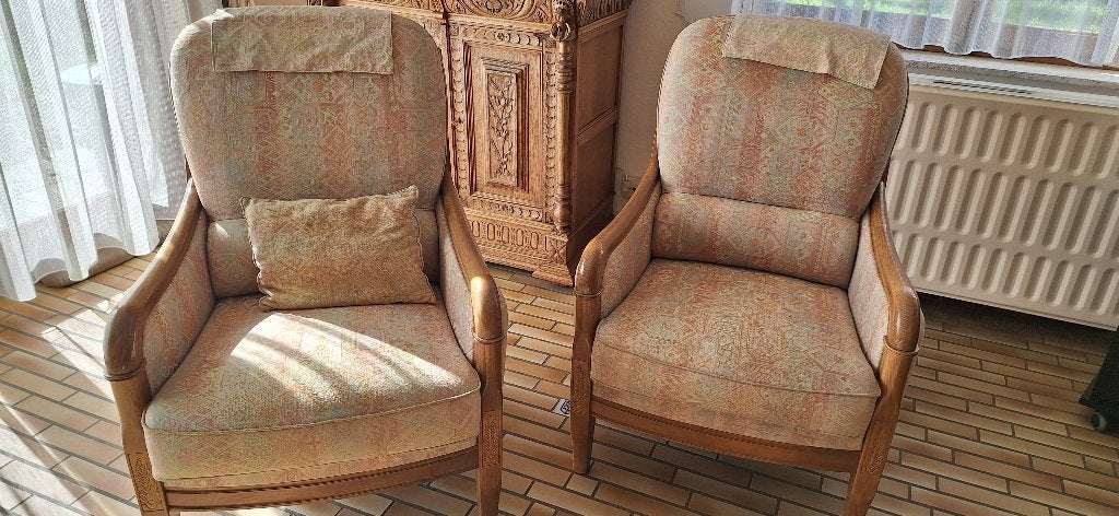 Lot de 2 fauteuils de salon, Maison & Meubles, Fauteuils, 75 à 100 cm, Enlèvement, Utilisé, 50 à 75 cm