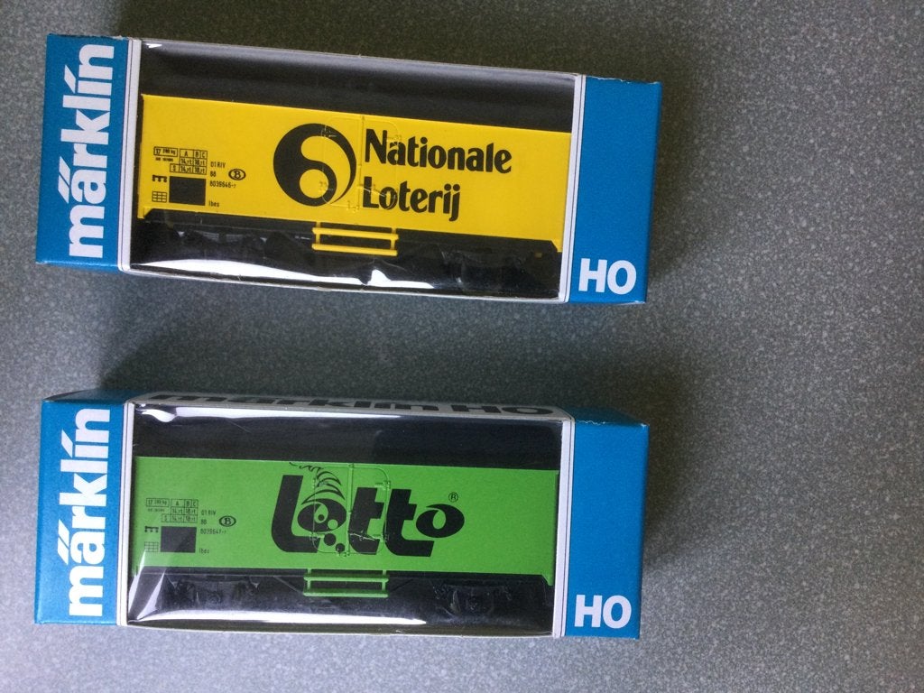 Marklin LOTTO en Nationale Loterij koelwagens vintage, Ophalen of Verzenden, Analoog, Märklin, Nieuw