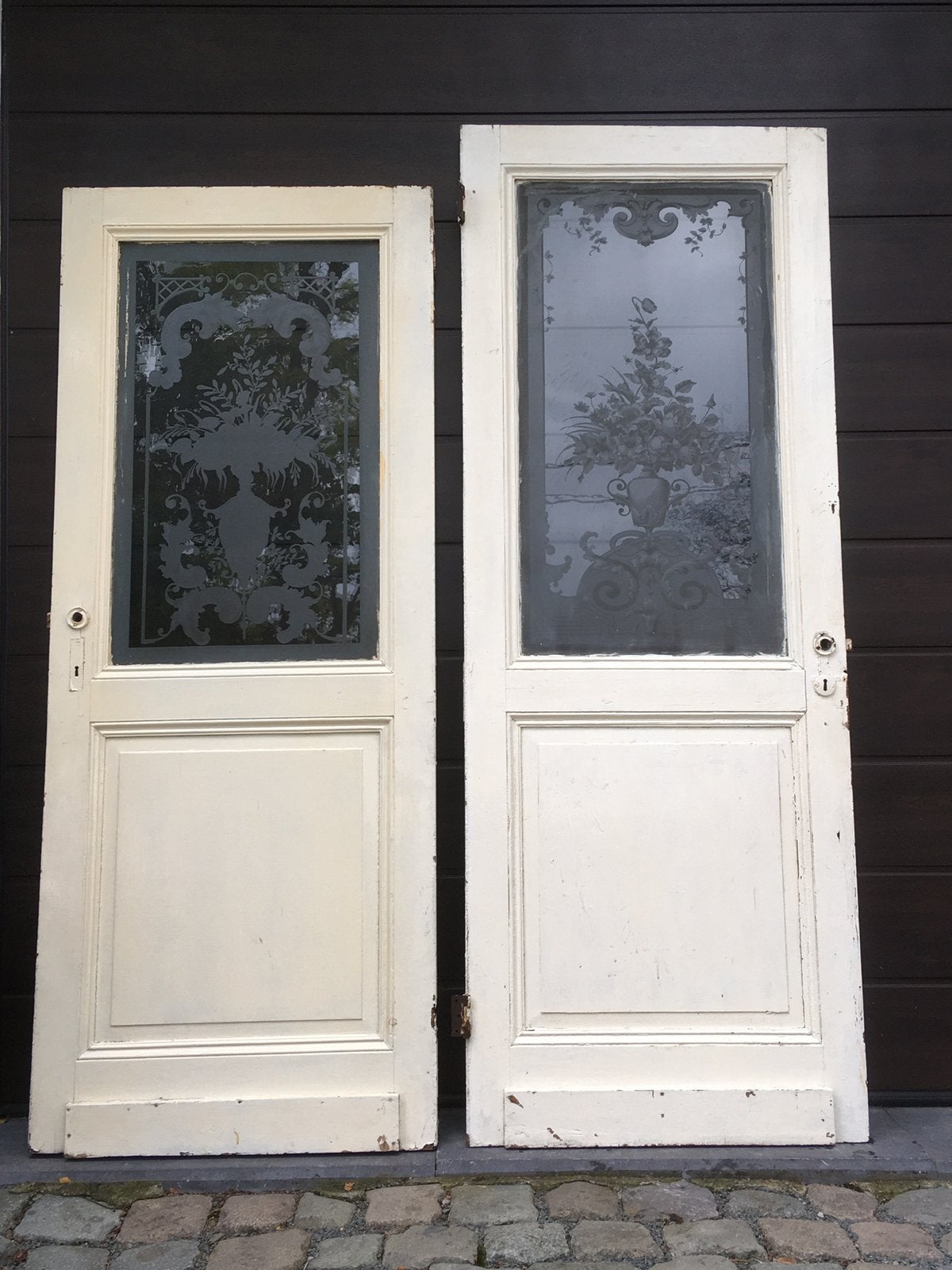 antieke / klassieke deuren met art deco geëtst glas, Doe-het-zelf en Bouw, Ophalen