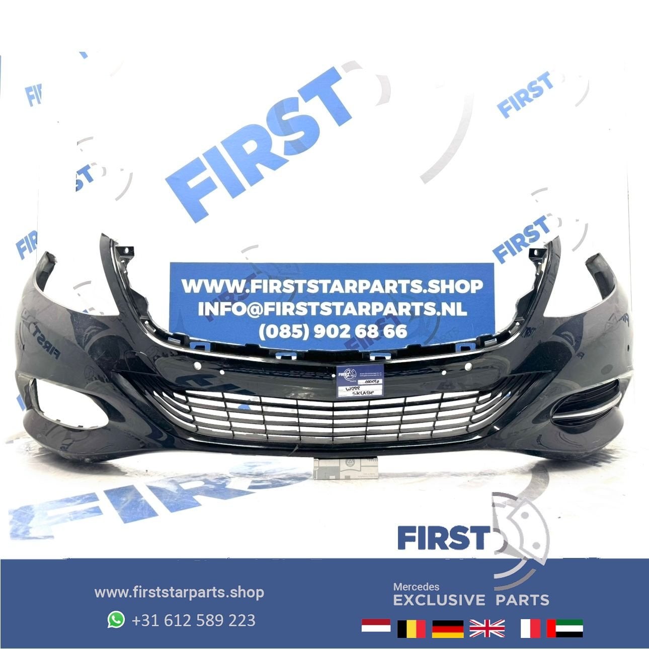 W222 S KLASSE VOORBUMPER ZWART WIT GRIJS FACELIFT origineel, Auto-onderdelen, Gebruikt, -, Voor, Ophalen of Verzenden