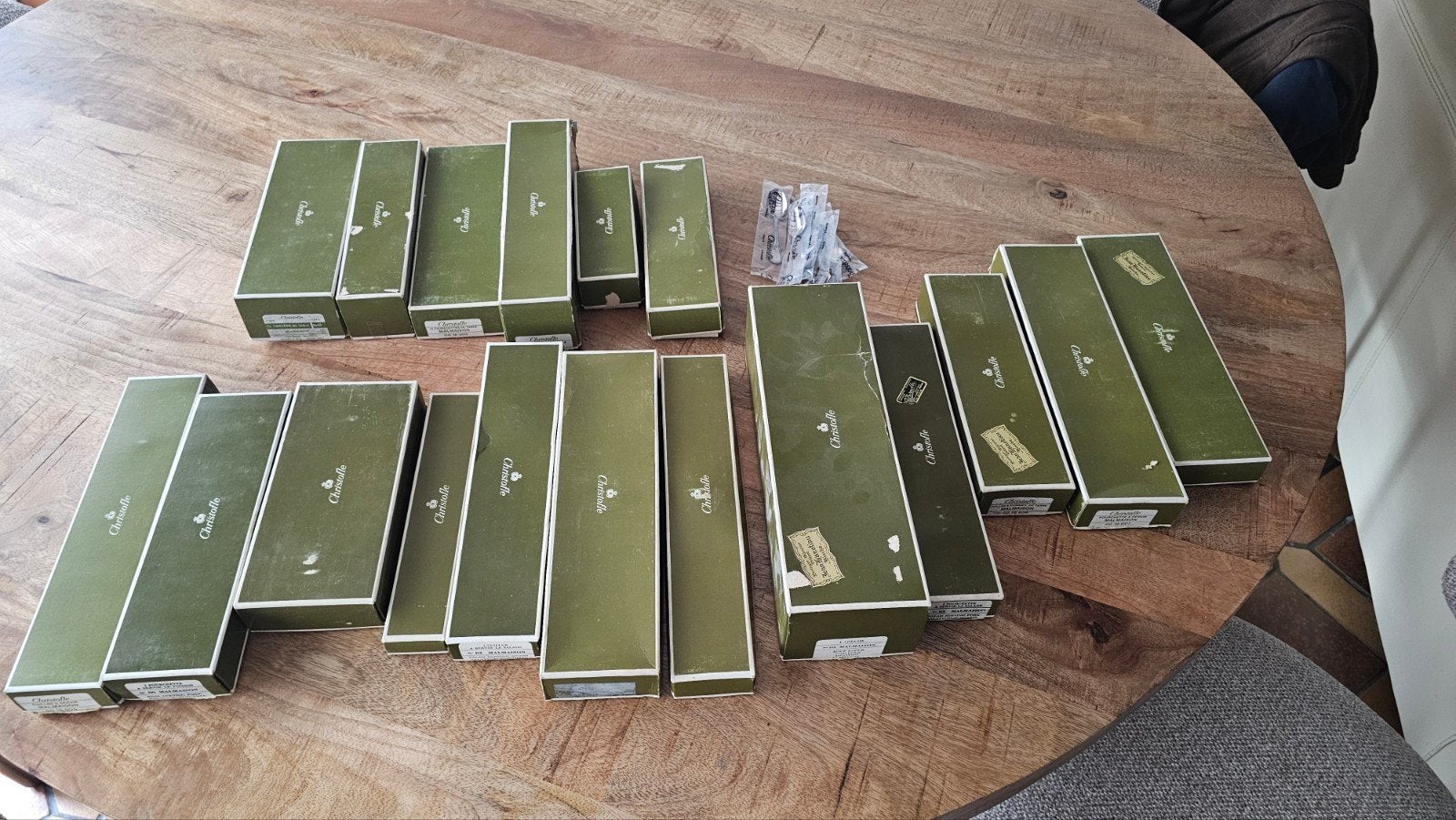 Complete verzilverde Christofle bestekset – 18 originele doz, Ophalen