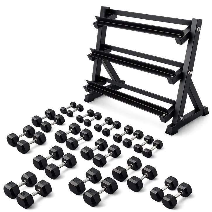 PH Fitness Hexa Dumbbells - Voordeelset 2,5-25KG, Sports & Fitness, Enlèvement ou Envoi, Neuf, Bras, Haltère