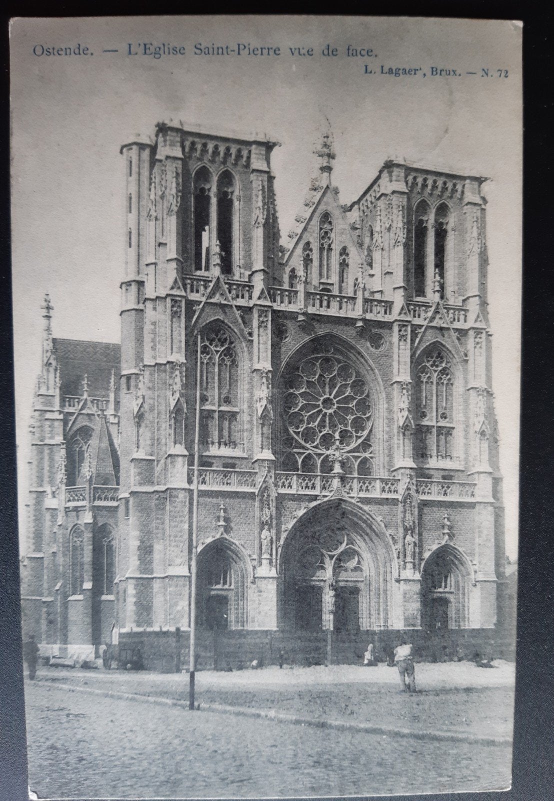 OOSTENDE eglise St petrus onafgewerkte torens, Ophalen of Verzenden
