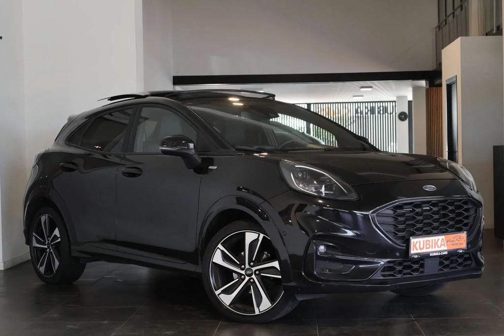 Ford Puma Puma 1.0 EcoBoost mHEV ST-Line Pano ACC Garantie*, Auto's, Automaat, Zwart, Bedrijf, 3 cilinders