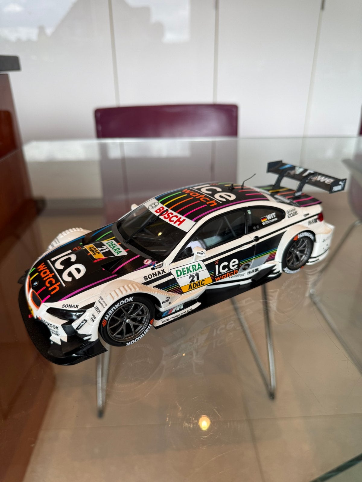 1:18 Minichamps BMW M3 E92 DTM  #21 Ice Watch Wittmann 2013, Enlèvement ou Envoi, Comme neuf, MiniChamps