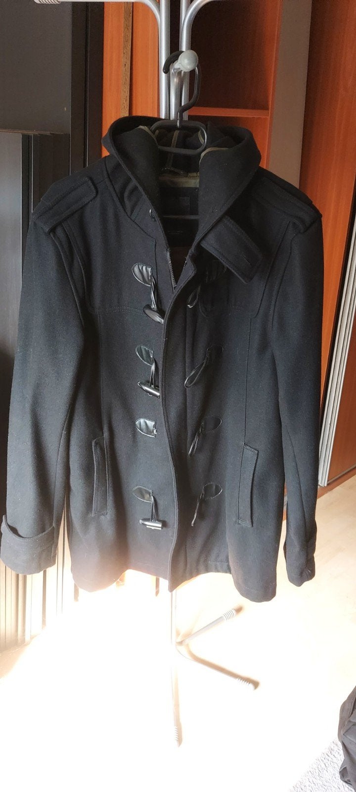 Jas / parka Zara zwart maat L, Kleding | Heren, Ophalen, Maat 52/54 (L), Zwart