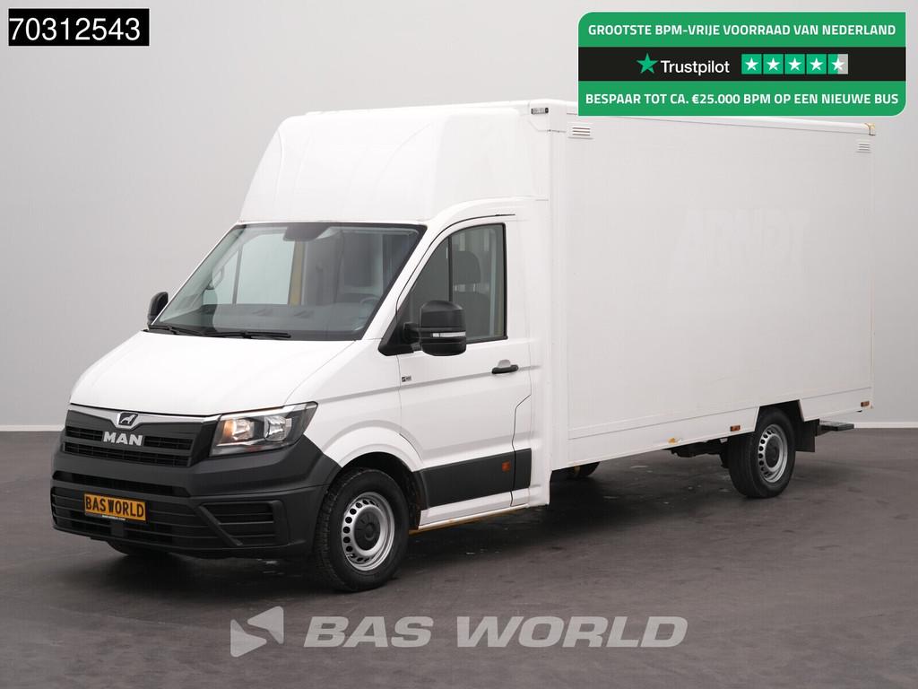 MAN TGE 3.100 433cm Bakwagen Achterdeuren Zijdeur Camera Eur, Stof, Gebruikt, Euro 6, 4 cilinders