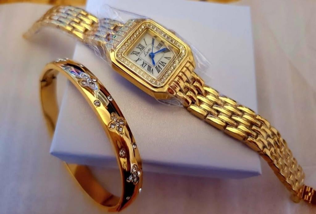 Montre + bracelet inspiration, Enlèvement ou Envoi, Acier, Acier