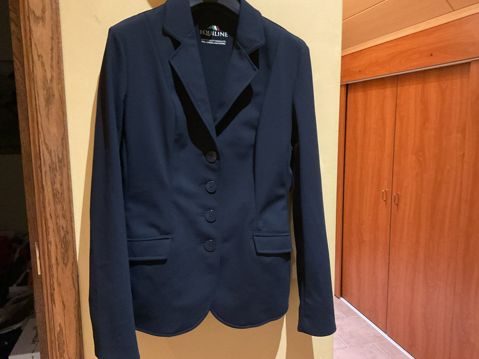 Ruitersvest blauw medium, Dieren en Toebehoren, Paardrijkleding, Ophalen, Zo goed als nieuw
