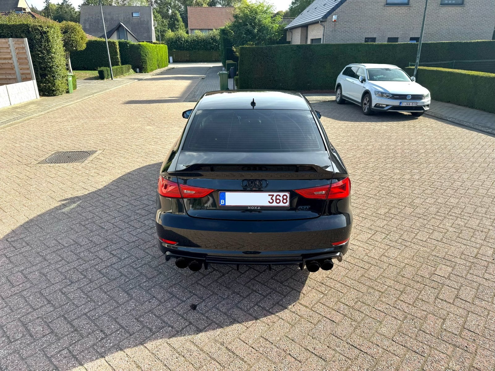 Audi S3 - S-Tronic - 100k km - B&O - Keyless - LED - Euro 6, Auto's, Automaat, 4 cilinders, Leder en Stof, Zwart