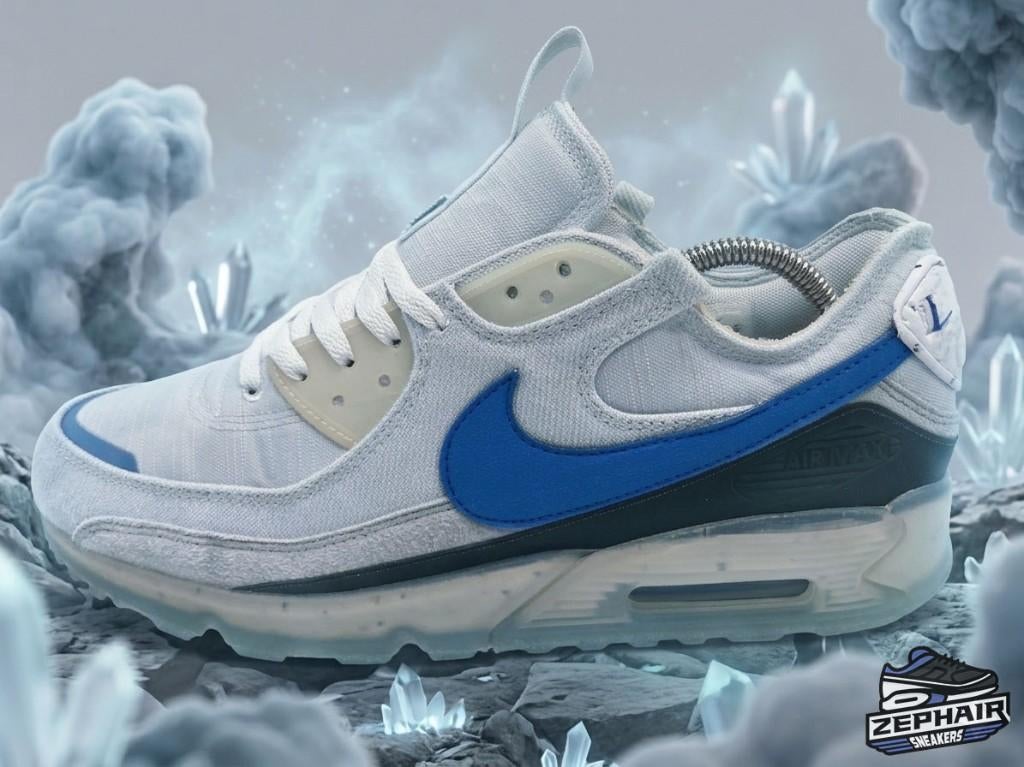 Nike Air Max 90 TerraScape 'Platinum/Royal' EU45.5 2022, Wit, Nike, Ophalen of Verzenden, Sneakers