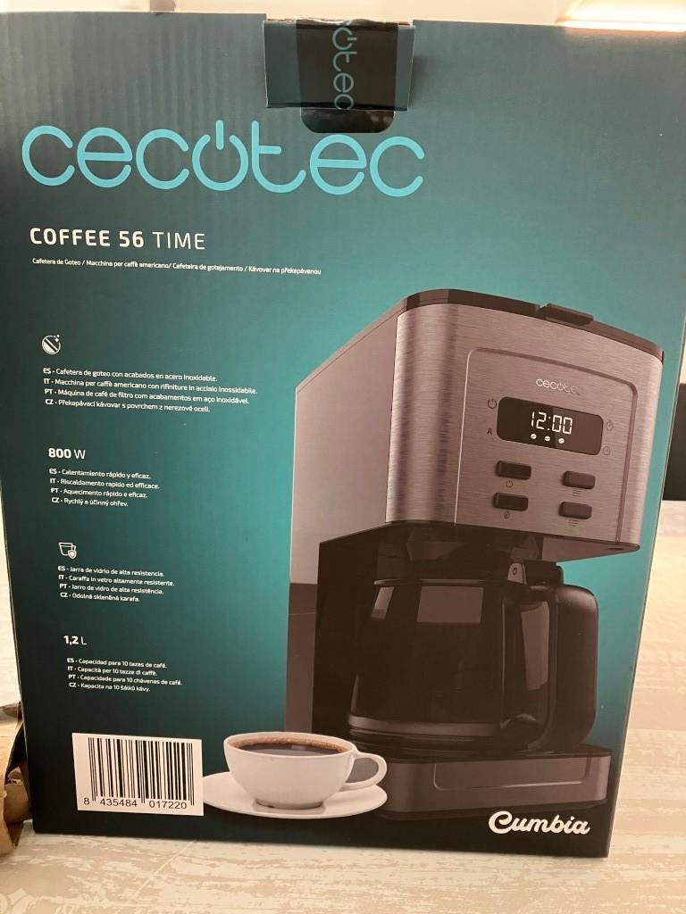 Koffiezet  Cecotec, Elektronische apparatuur, Koffiezetapparaten, Nieuw, Gemalen koffie, Koffiemachine, 4 tot 10 kopjes, Ophalen