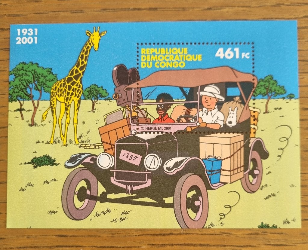 Tintin Kuifje Herge Blok Congo 2001 **, Collections, Envoi, Tintin, Neuf