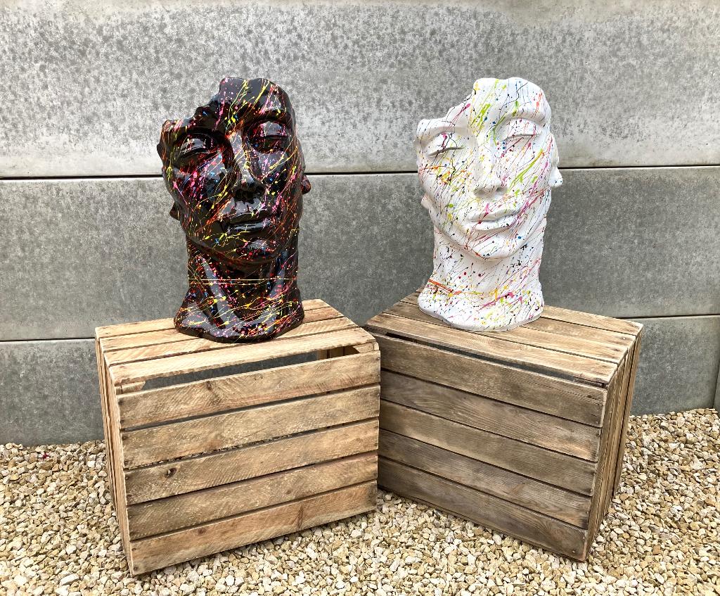 Beeld masker H50 cm verschillende kleuren WEG = WEG, Ophalen, Nieuw, Overige typen