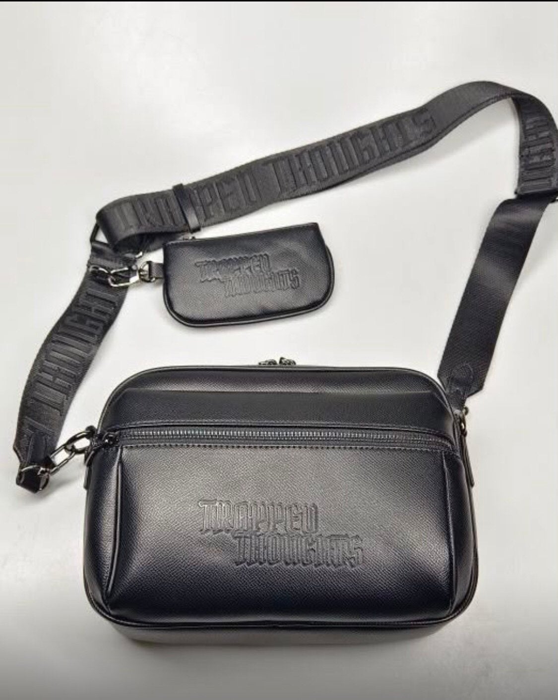 Cross bag unisex, Zwart, Nieuw, Leer, Ophalen