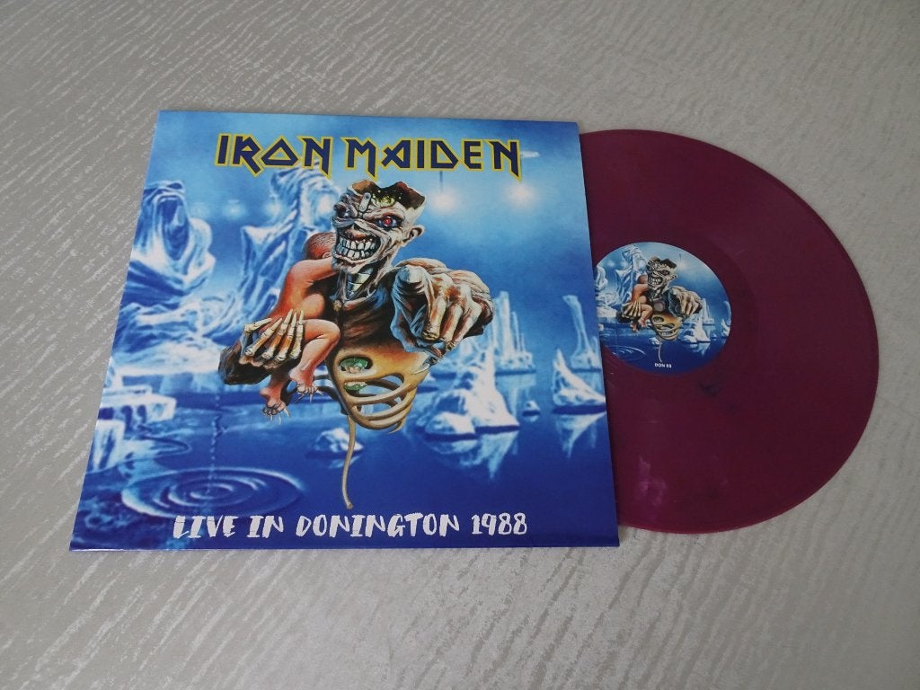 Iron Maiden  Lp  Live in Donington 1998 - dark grey marbled, Inclusief binnenhoes, Ophalen of Verzenden, Zo goed als nieuw
