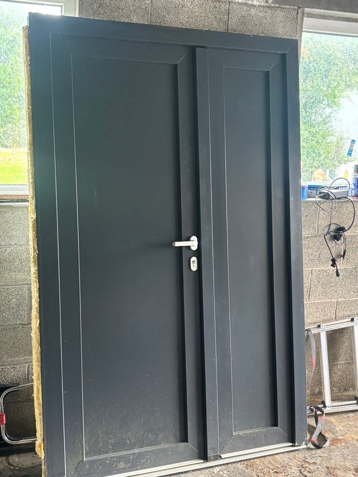 Porte extérieure en PVC, Enlèvement, Utilisé
