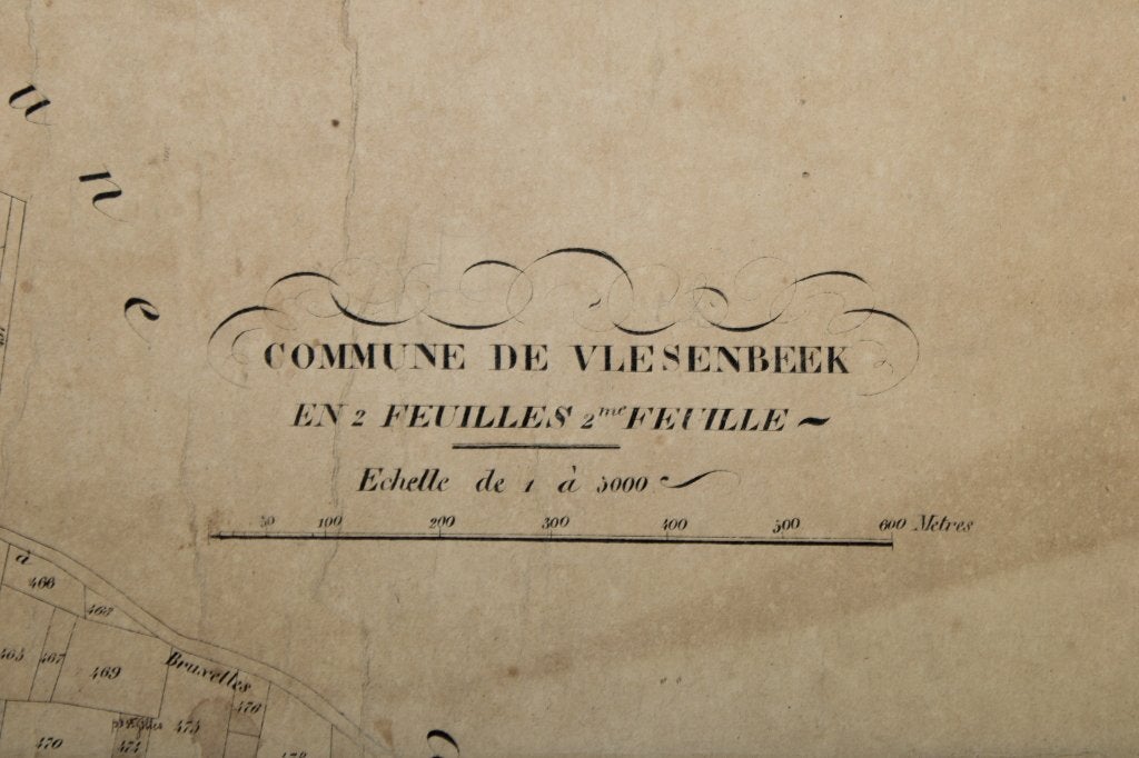 oude kaart Vlezenbeek, Ph. Vandermaelen, 19de eeuw, Ophalen of Verzenden
