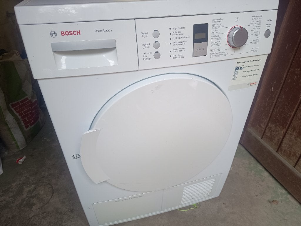 Condensdroger met warmtepomp, Ophalen, 6 tot 8 kg, Gebruikt, Anti-kreukfase