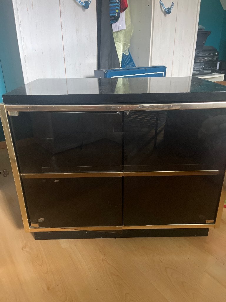 Meuble TV vitré, Maison & Meubles, 25 à 50 cm, Moins de 100 cm, Enlèvement, Utilisé