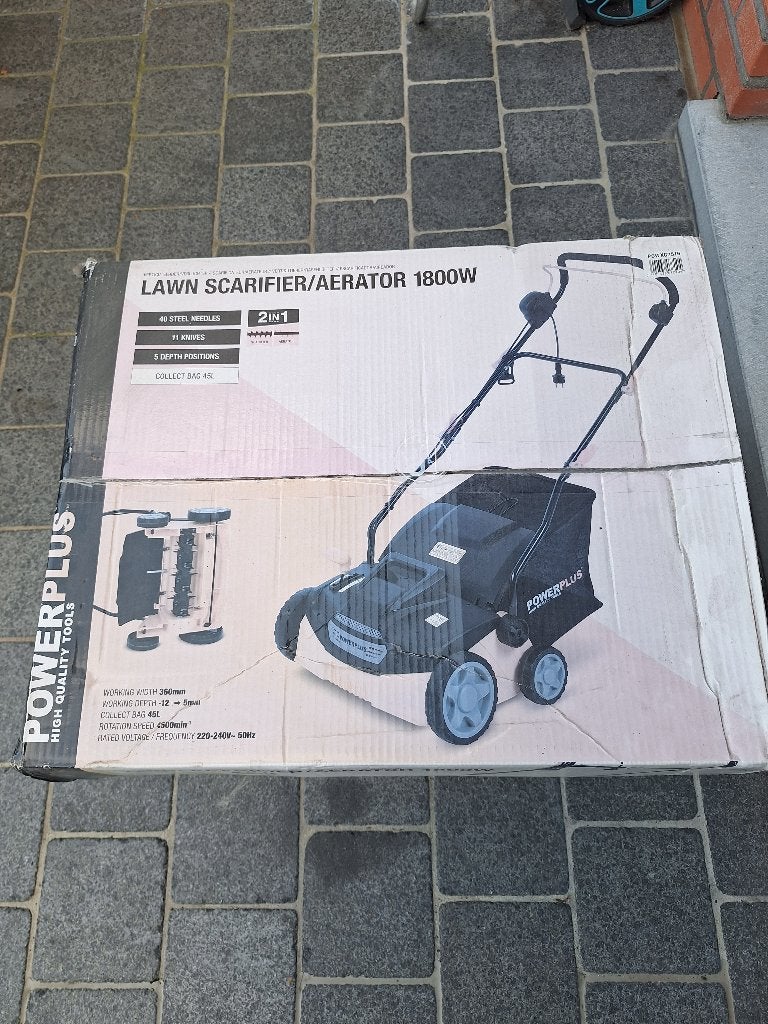 Verticuteermachine, Tuin en Terras, Ophalen, Nieuw, Elektrisch, Powerplus