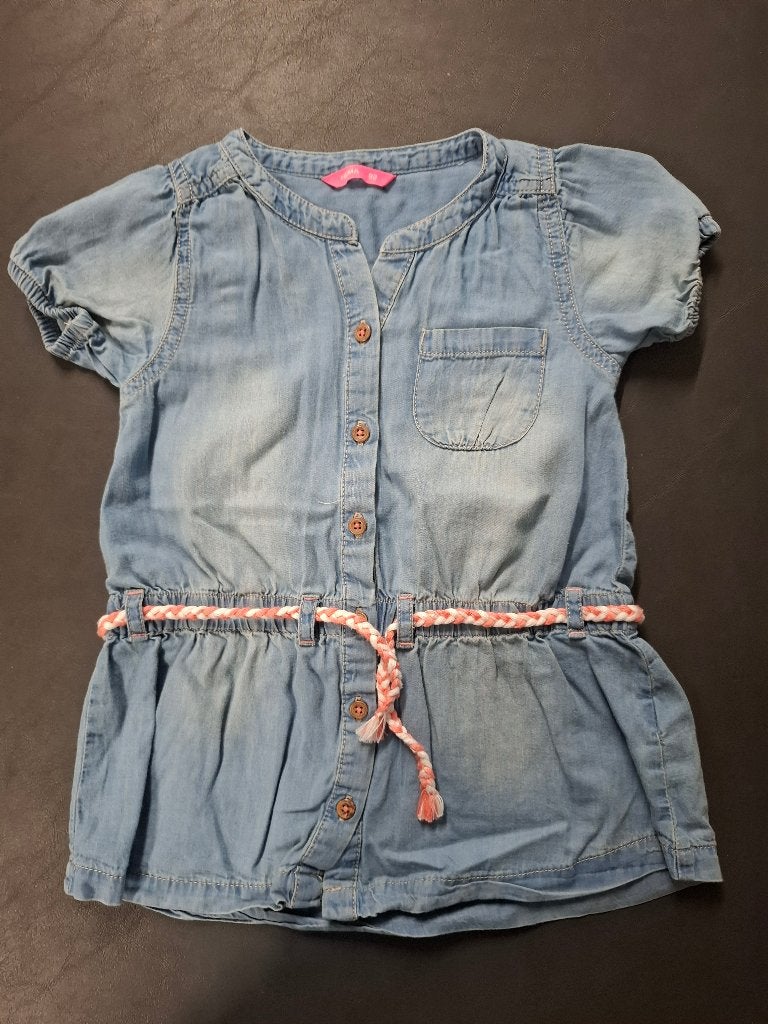 Kinder (jeans)kleedje 24 maanden/ 2 jaar, Kinderen en Baby's, Kinderkleding | Maat 92, Gebruikt, Meisje, Ophalen of Verzenden