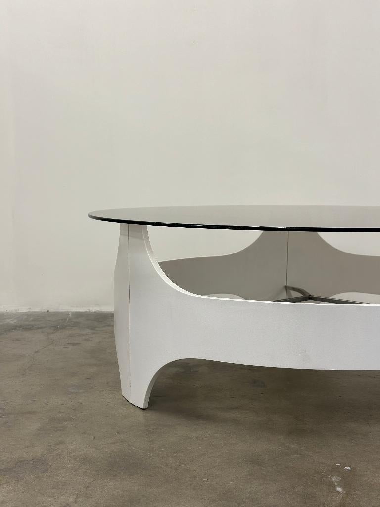 Vintage spaceage salon tafel, 100 à 150 cm, Moins de 50 cm, Rond, Comme neuf