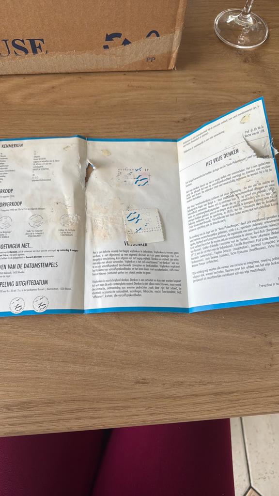 Postzegel het vrije denken 1998, Divers, Fournitures scolaires, Enlèvement, Comme neuf