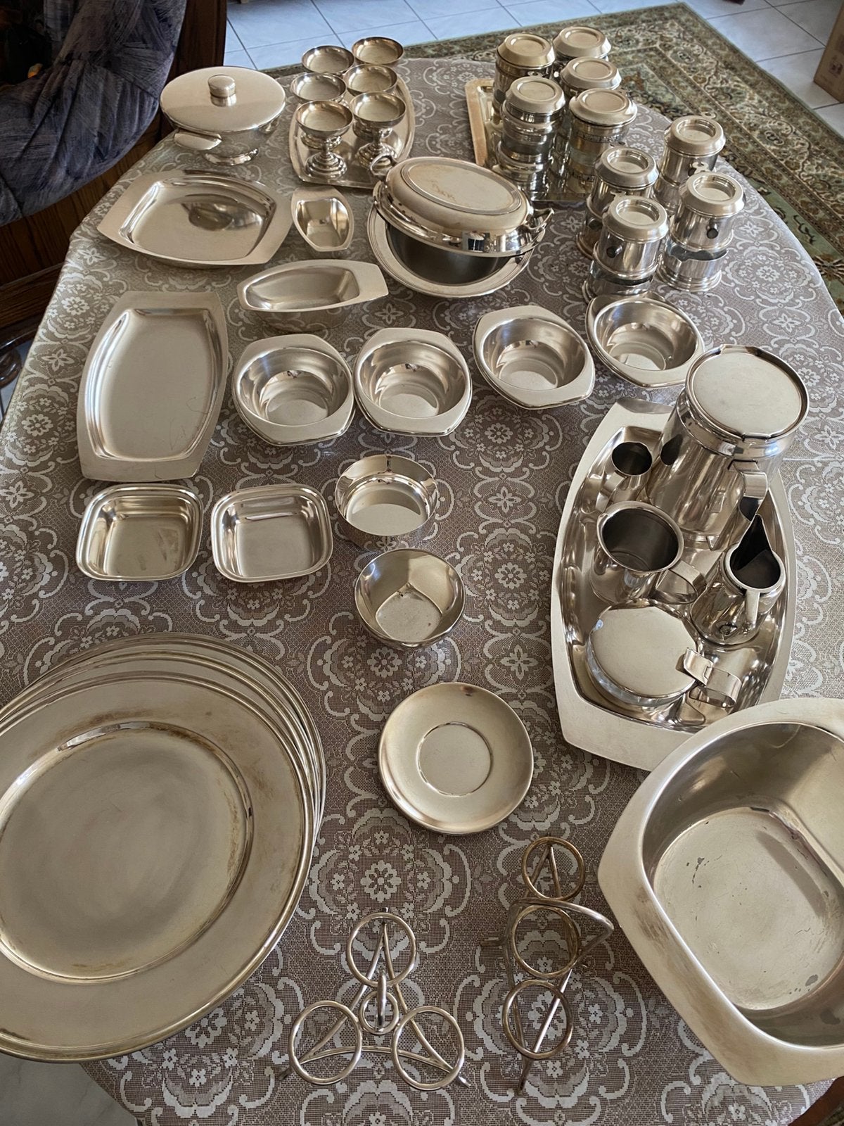 Lot verzilverd servies, Antiek en Kunst, Ophalen