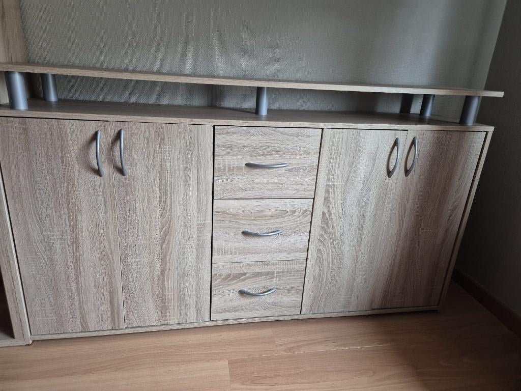 Houten kast, 25 à 50 cm, Avec tablette(s), Chêne, Moins de 100 cm