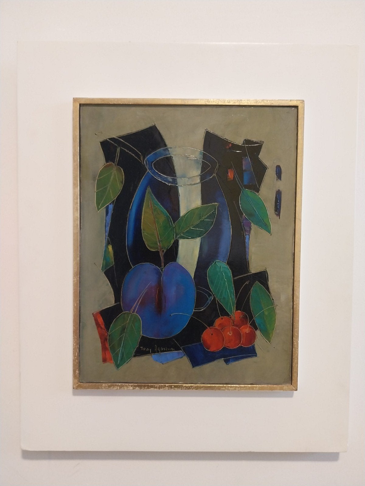 Olieverf schilderij van Tony Agostini, Antiek en Kunst, Ophalen