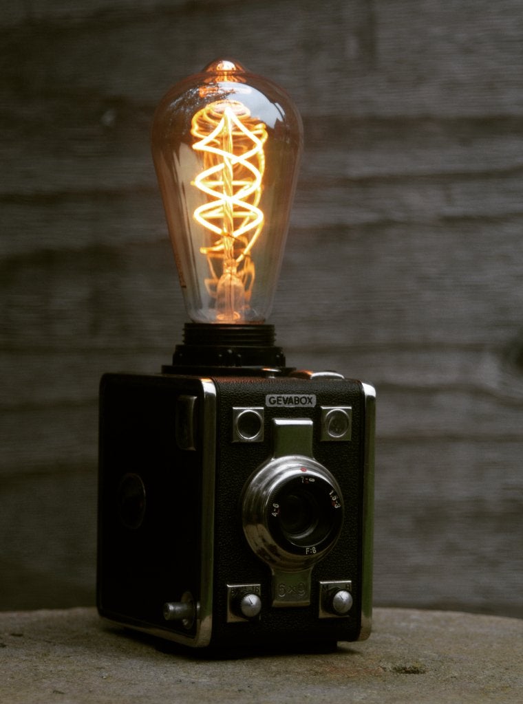 retro vintage brownie fototoestel lamp, Ophalen of Verzenden