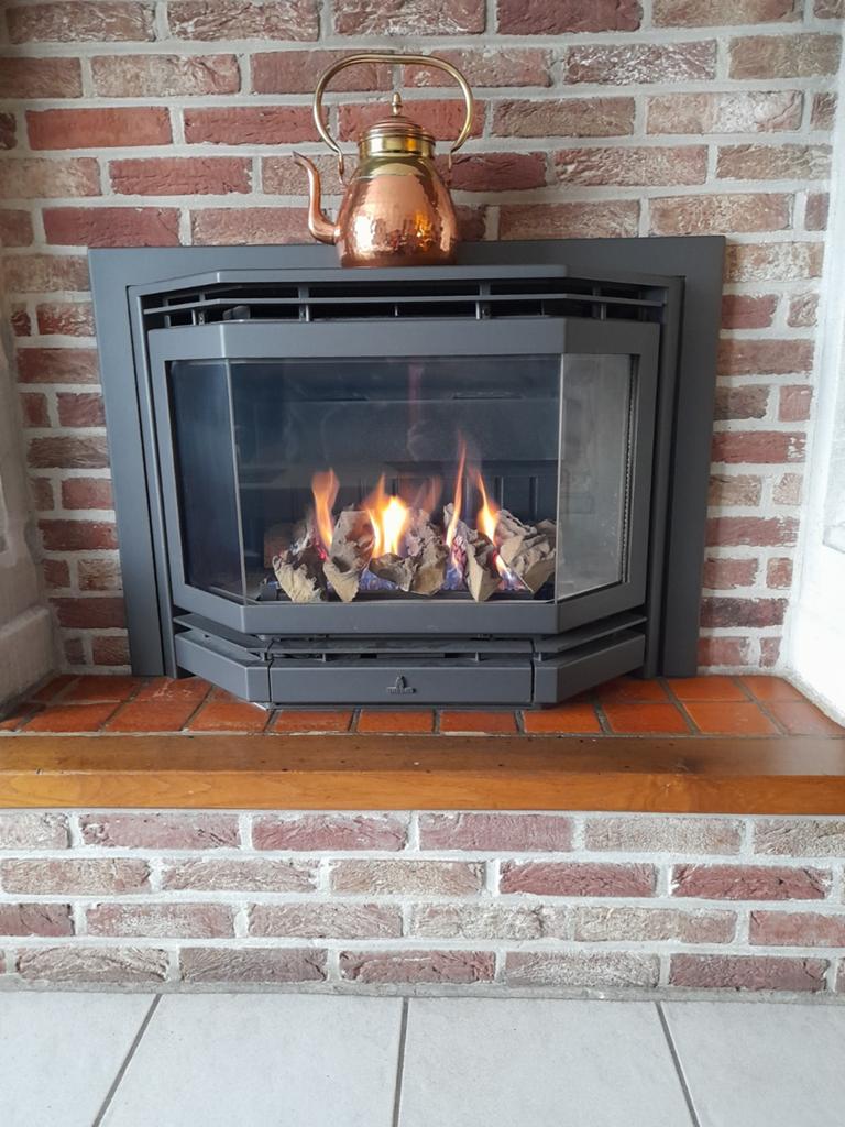 Inbouw gashaard., Enlèvement, Cheminée au gaz