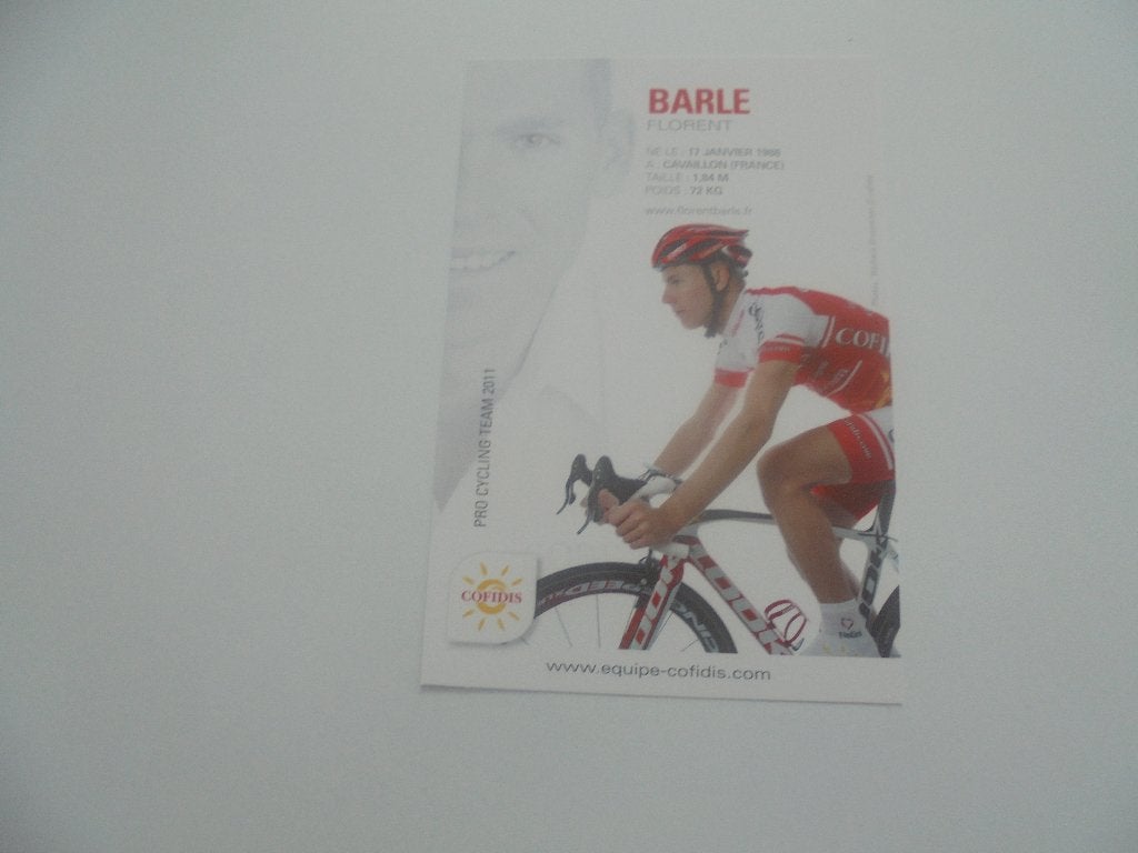 wielrenner- barle florent, Enlèvement ou Envoi, 1980 à nos jours, Comme neuf, Photo
